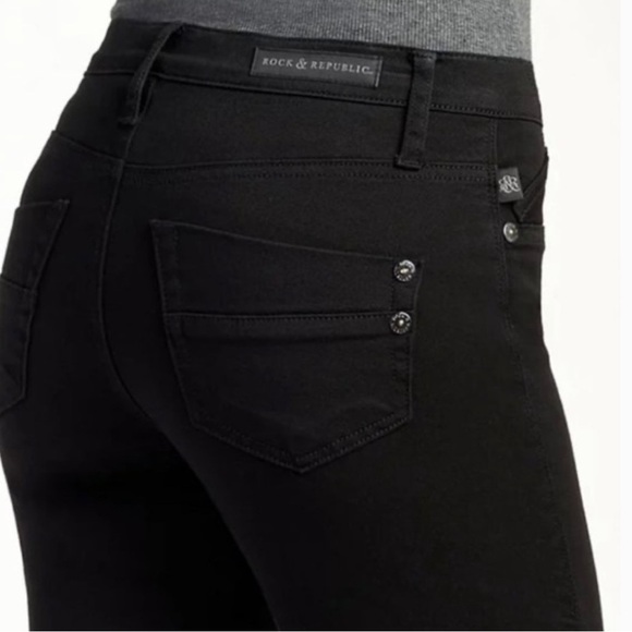 Rock & Republic Black Skinny Jeans Size 10 - Picture 2 of 5
